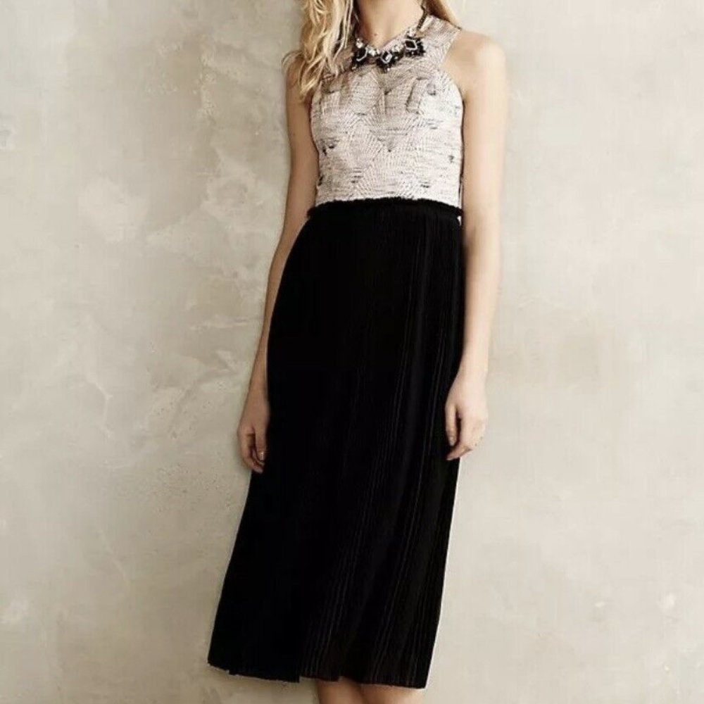 Anthropologie NWT Nomad Morgan Carper Isobel Midi Dress Size 8